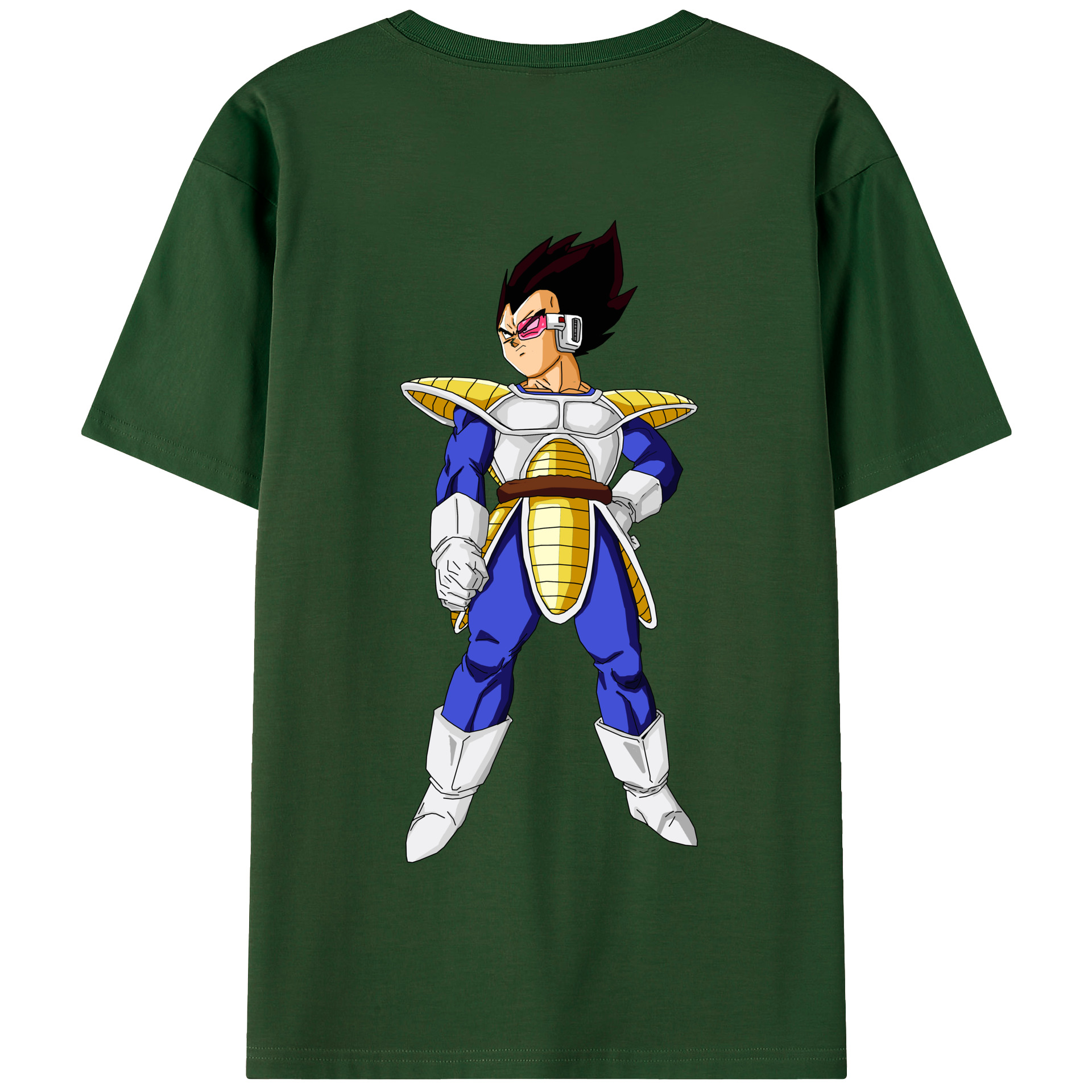（画像用） ドラゴンボール ベジータ四世（Bejīta Yonsei）DRAGON BALL Vegeta IV 綿100％半袖Tシャツ（背面プリント）